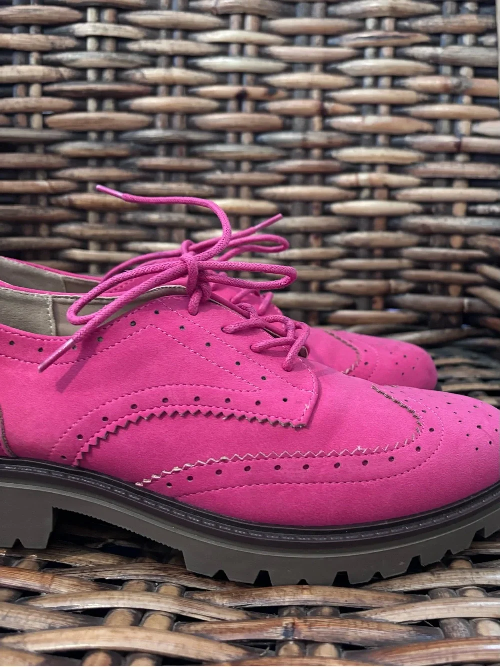 Journee Collection Pink Claudiya  Oxford Loafers  in size 8. Great condition!